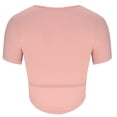 thumbnail image 6 of Fesfesfes Women's Fiting Tops Summer Round-Neck Short Sleeve Sexy Blouse Yoga Tops Integrated Tight Fitting With Chest Pad Corp Tops Fitness Tops 10(XL), 6 of 7