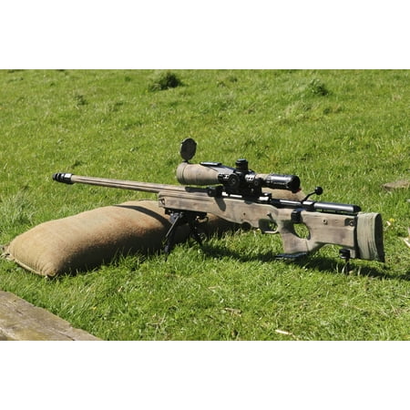 A British Army Arctic Warfare Magnum L115A3 sniper rifle Poster