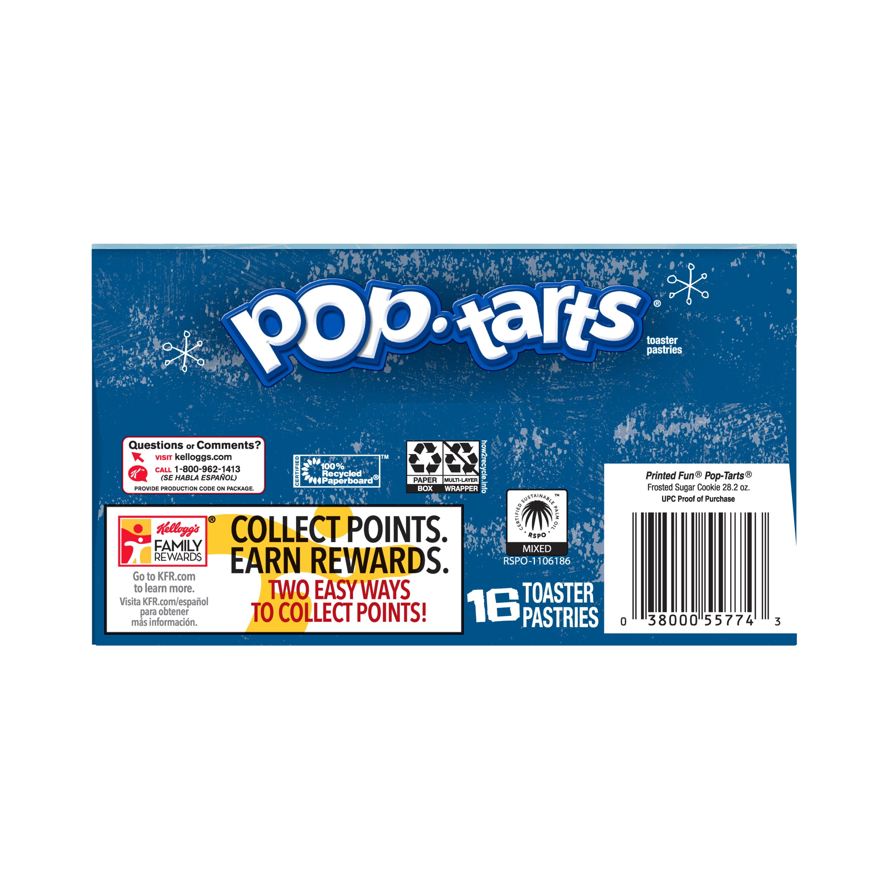 Pop-Tarts Toaster Pastries, Limited Edition Printed Fun, Frosted Sugar  Cookie, 28.2oz Box, 16 Ct