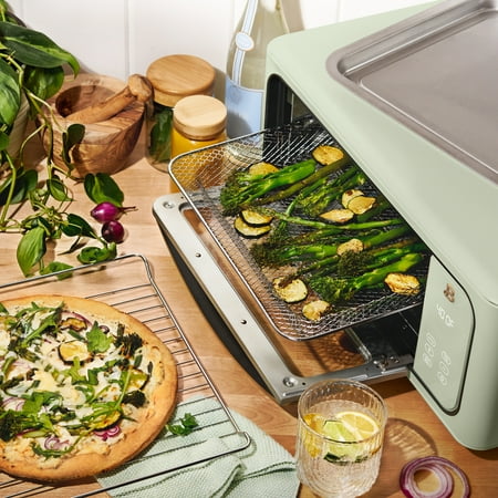 Beautiful Infrared Air Fry Toaster Oven, 9-Slice, 1800 W, Sage Green by Drew Barrymore