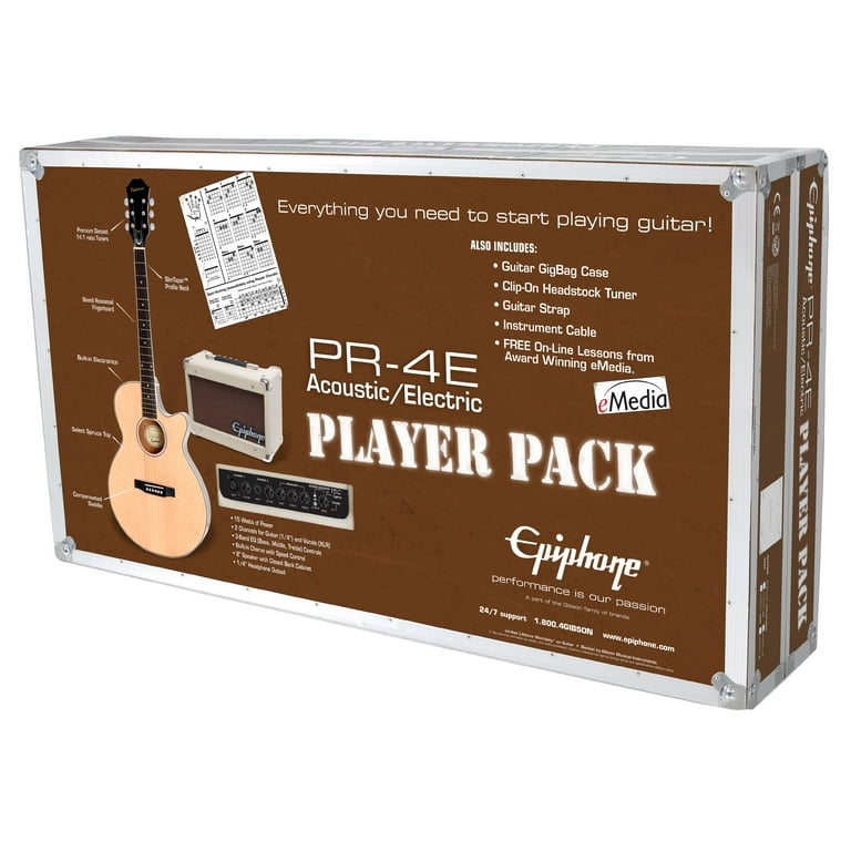 Epiphone PR 4E Acoustic Electric Player Pack with Guitar Amp Gig