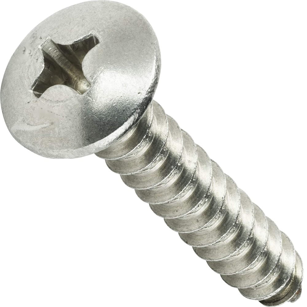 Stainless Steel 18-8 Self-Tapping Phillips Drive Quantity 50 Pieces By Fastenere #10 x 2-1/2 Pan Head Sheet Metal Screws Full Thread Bright Finish
