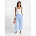 thumbnail image 2 of Scoop Women’s and Women's Plus Eyelet Harem Cotton Pants, Sizes XS-4X, 2 of 5