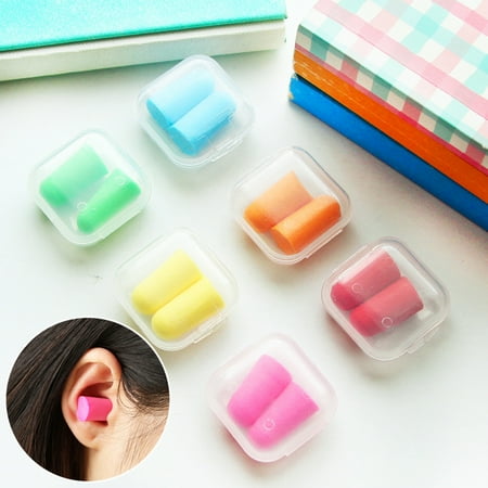 

1 Pair Sleep Ear Plugs Candy-Color Soft Foam Noise Prevention Earplugs
