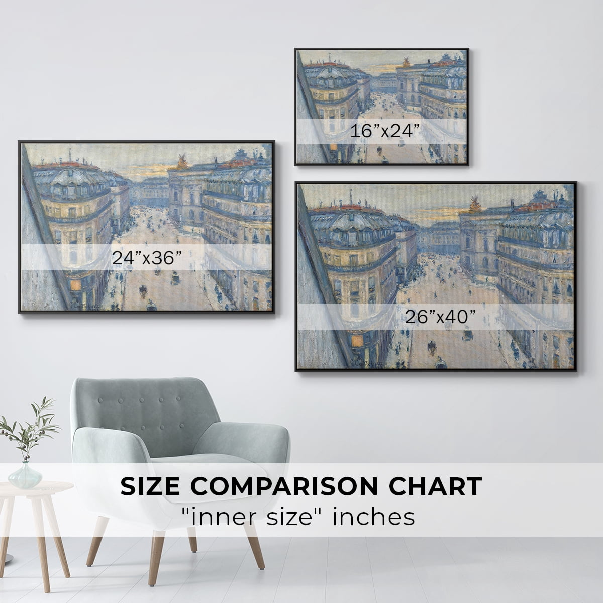 Vintage Landscape-CCXCII By Wexford Home Framed in Black Wood Gallery Wrapped Canvas 27 in. x 41 in.