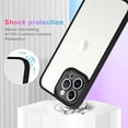 thumbnail image 2 of for iPhone 13 Pro Max Case Sparkly Diamond Crystal Metal Bling Camera Lens Cover Back Clear & Matte Bumper Silicone Shockproof Protective Case + Screen Protector for Girls and Women -Black, 2 of 12