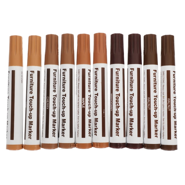 10 Uds. Marcadores de retoque para muebles, marcadores de reparación de muebles de madera, marcadores de reparación de arañazos de madera
