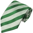 thumbnail image 2 of Jacob Alexander Men's Solid Color Tonal Stripe Pre-Tied Clip-On Neck Tie - Kelly Green, 2 of 3