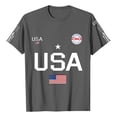thumbnail image 3 of USA 250th Anniversary Shirt Men Patriotic USA Flag Graphic T Shirt Casual Independence Day America 250 Merchandise Tee, 3 of 6