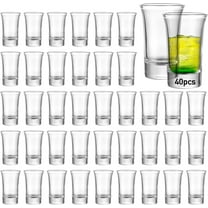 40 Pack Shot Glass Bulk Set with Heavy Base, 1.5 Ounce Clear Shot Round Shot Glasses Small Glass Shot Cups for Vodka, Whiskey, Tequila, Espresso, Liquor