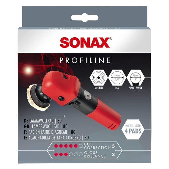 Sonax Lambskin Pad 80 mm / 3.14 in. (4 pads in pack)