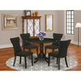 thumbnail image 2 of East West Furniture Dining Room Set Wirebrushed Black, DLGA5-ABK-24, 2 of 4