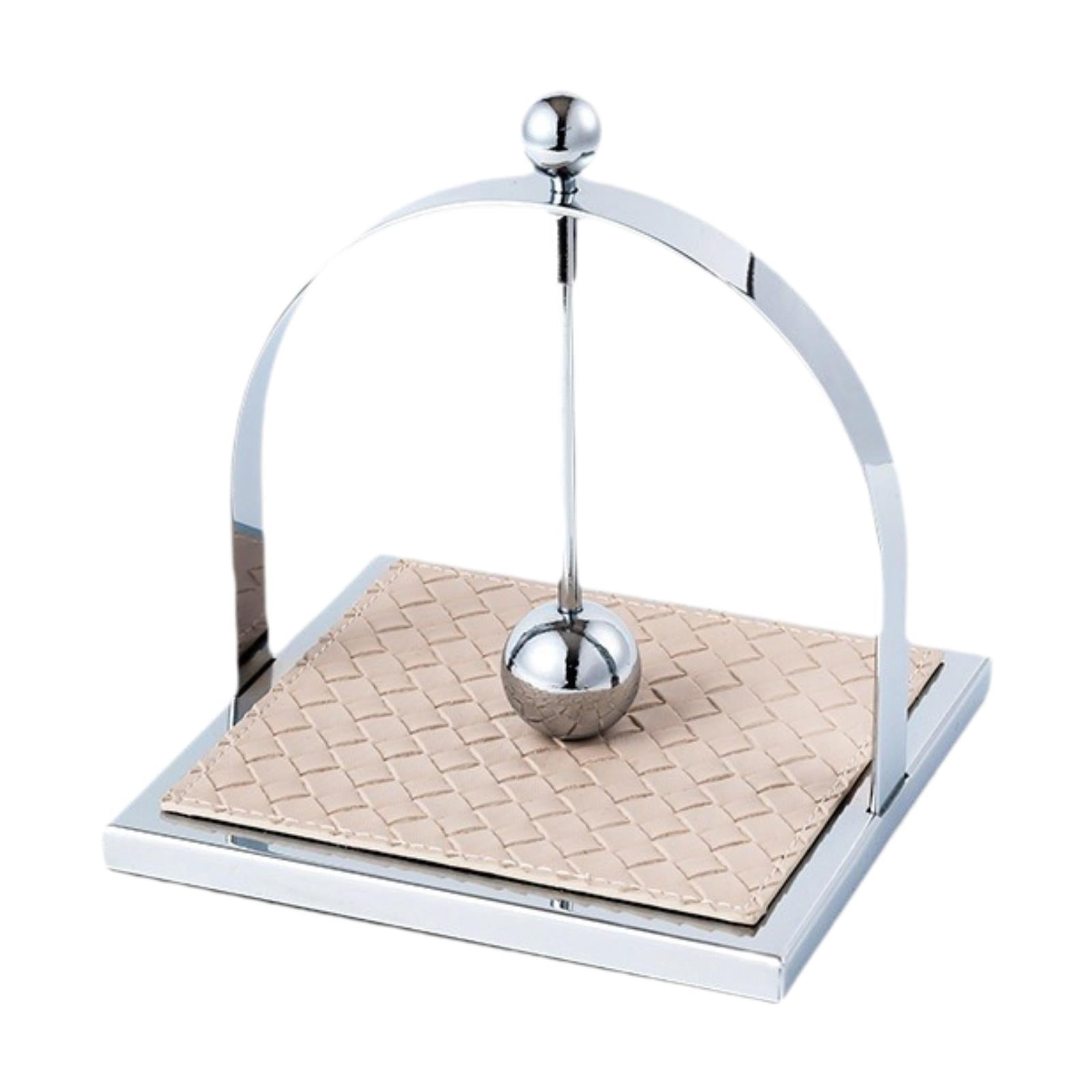 Fiocias Dining Paper Towel Holder Stainless Steel with Weighted Arm Tissue Dispenser for argent