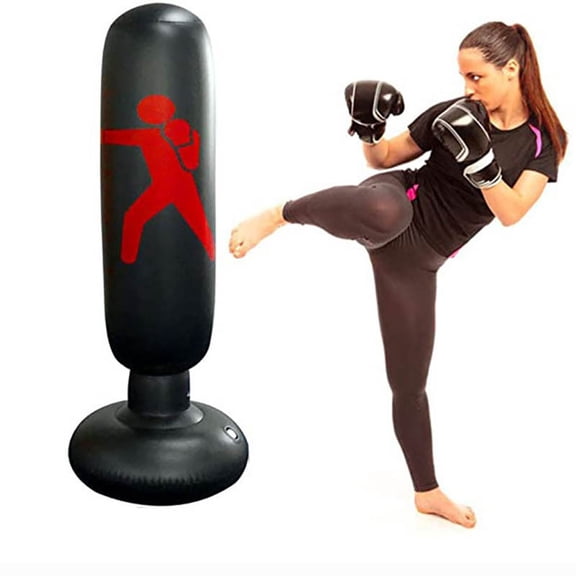 Oiduwi Kids Punching Bag Toy with Boxing Gloves, 65 Inch Larger Stable Kids Inflatable Boxing Bag Set, Gifts for Boys & Girls Age 6-12, for Practicing Karate, Taekwondo, MMA