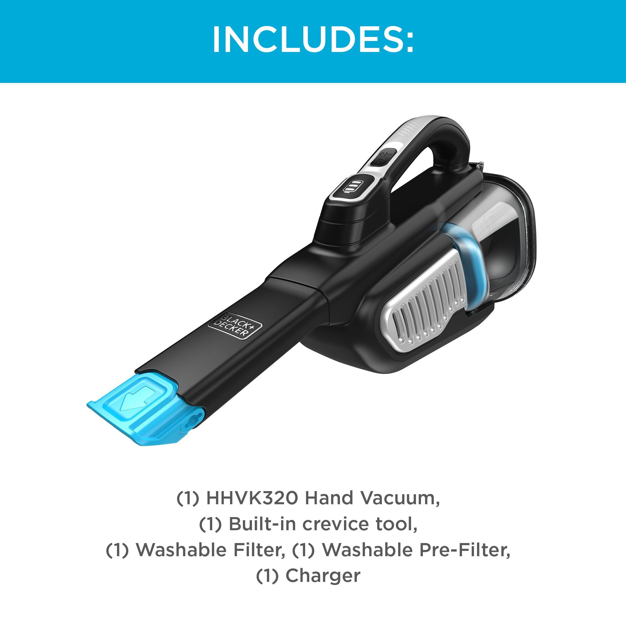 Black & decker WDA 320 J Hand Vacuum Cleaner Blue