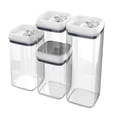 thumbnail image 1 of Ensemble de 4 Grands Contenants Carrés de Rangement pour Aliments, Contenants de Rangement en Plastique avec Couvercles, 1 of 6