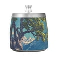 thumbnail image 7 of Yayeee Ashtray with Lid for Cigarette Smokeless Stainless Steel Home Ash Holder, Blue Tree, 7 of 7