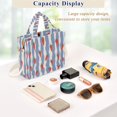 thumbnail image 5 of FORMRS Womens Corduroy Tote Bag Crossbody Shoulder Purse Handbag with Detachable Strap, Blue Pepper Pattern, 5 of 7