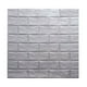 thumbnail image 2 of Papel tapiz 3D Etiqueta de pared de ladrillo Espuma TV Calcomanía de fondo Autoadhesivo Etiqueta adhesiva, 10 piezas, Plata Methold HA002452-15, 2 of 6