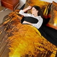 thumbnail image 4 of Castle Fairy Yellow Leaves Bedding Comforter Set,Happy Autumn Full Bedding Set, 4 of 8