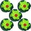 Just Artifacts 5pcs Foam Lotus Floating Water Flower Candle (Green)