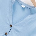 thumbnail image 6 of Cotton Linen T Shirts for Man Summer Casual Short Sleeve Relaxed Fit V Neck Stand Collar Lightweight Beach Shirts, 6 of 9