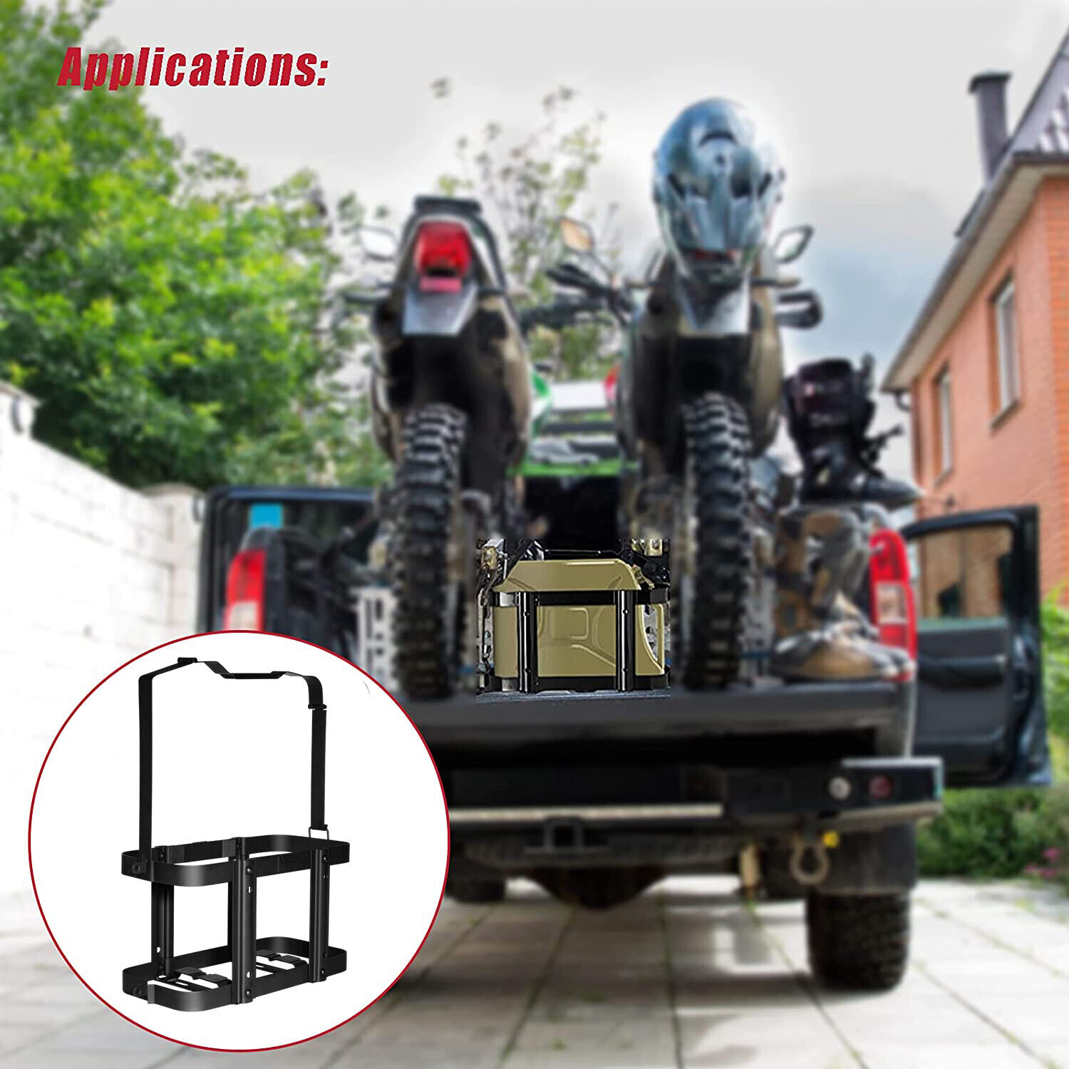 MOTMAX 1-Piece Jerry Can Holder Mount (20L Gas), Black - image 3 of 8
