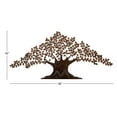 thumbnail image 3 of DecMode Dark Brown Metal Indoor Outdoor Tree Wall Decor with Leaves, 3 of 7