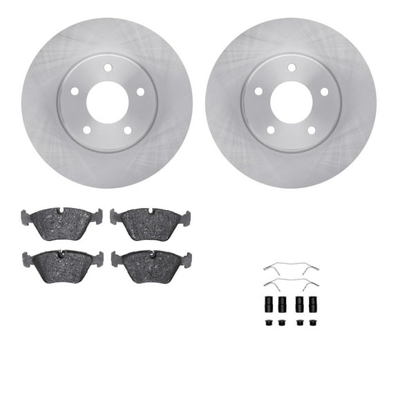 Dynamic Friction Company Front Brake Rotors with 5000 Advanced Brake Pads includes Hardware 6512-20061