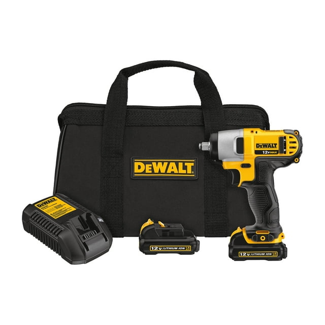 Llave de impacto DEWALT 12 V MAX inalámbrica de 3/8 pulgadas con anillo de acero