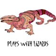 thumbnail image 2 of CafePress - Plays With Lizards ... - Cute Infant Baby Football Bodysuit, 2 of 3