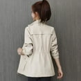 thumbnail image 4 of PIKADINGNIS Winter Double Layer Trench Coat Women Casual Slim Stand-Up Collar Ladies Jacket Autumn Fashion Long Sleeve Windbreaker, 4 of 6