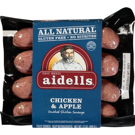 Aidells® Smoked Chicken Sausage, Chicken & Apple, 12 oz. (4 Fully Cooked Links)