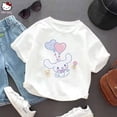 thumbnail image 1 of Cinnamoroll Children's Short Sleeve Anime Sanrios Kawaii Girl Boys White Versatile Korean Style Kawaii Thin Style Cotton Tops, 1 of 5