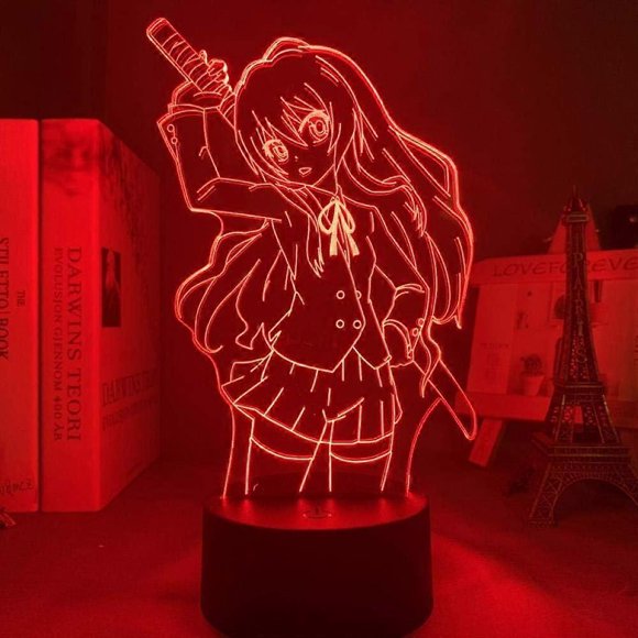 3D Night Lamp Toradora Taiga Aisaka Anime LED Light for Bedroom Decor Gift Night Light USB LED Anime Waifu 3D Lamp Lamp led Night Light for Kids