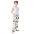 thumbnail image 3 of FORMRS Boys Pajama Pants with Pockets Size 13-14Y Kids Lounge Sleep Bottoms, Green Christmas House, 3 of 8