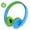 N-018-Blue/Green, variant on On Ear Headphones with Mic, Jelly Comb Foldable Corded Headphones Wired Headsets with Microphone, Volume Control for Cell Phone, Tablet, PC, Laptop, MP3/4, Video Game (Pink Purple &Dark Purple)