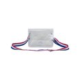 thumbnail image 3 of Eastsport Limited Micah Clear Crossbody with Webbing Strap, Red White Blue Stripe, 3 of 6