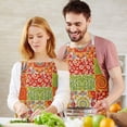 thumbnail image 3 of Pioneer Flower Floral Print Pattern Apron for Women and Men, Cotton Linen Waterproof with Pockets, Adjustable, 33x27 Inch for Kitchen, Gardening, BBQ, Salon, 3 of 6