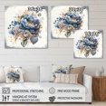 thumbnail image 4 of Designart Cool Tone Blooming Bouquet II Canvas Wall Art, 4 of 5