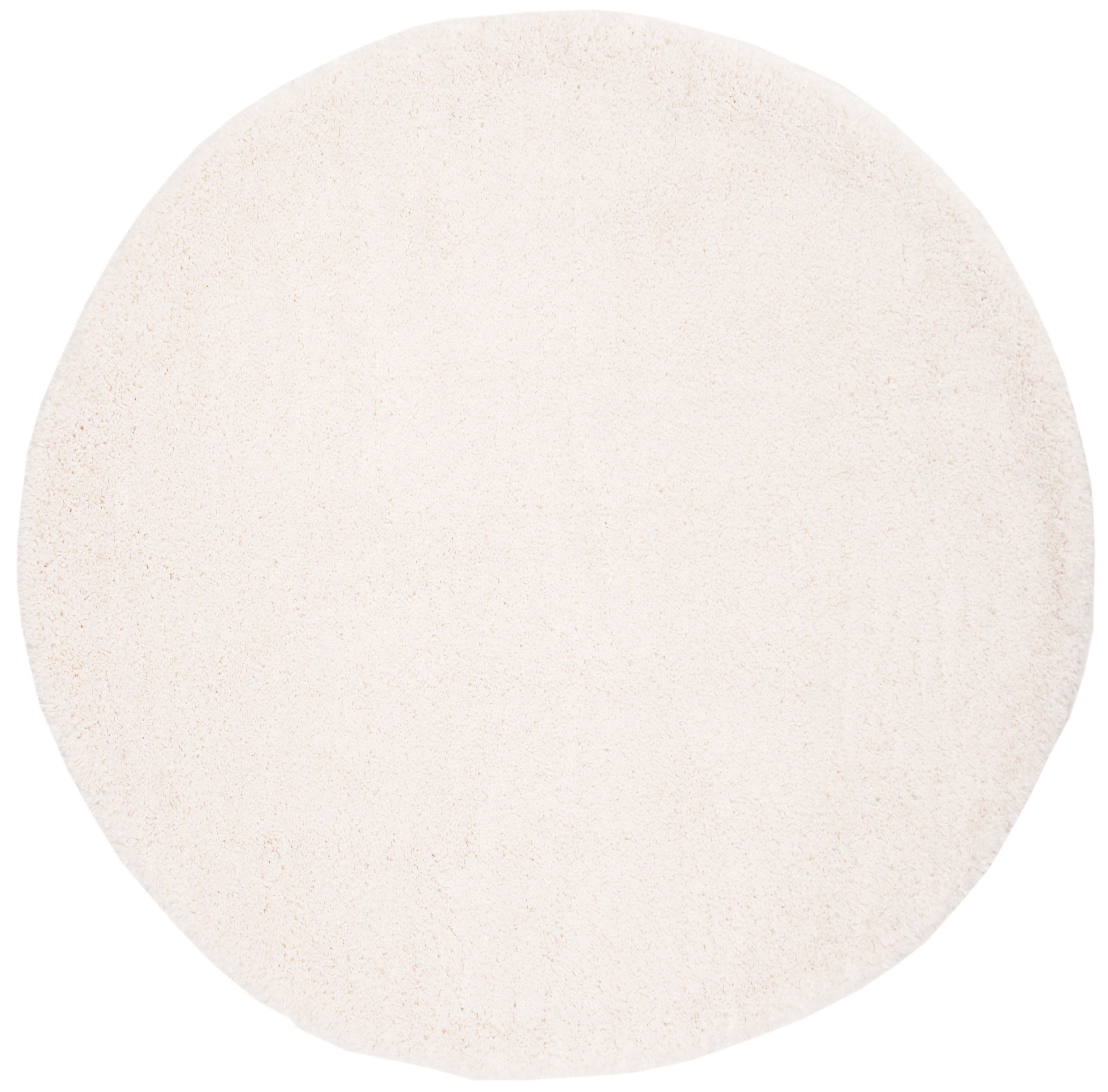 Safavieh Fontana Jamie Solid Shag Area Rug, Ivory, 3' x 3' Round