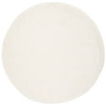 thumbnail image 2 of SAFAVIEH Fontana Jamie Solid Plush Shag Area Rug, Ivory, 6'7" x 6'7" Round, 2 of 9