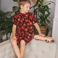 thumbnail image 4 of Fotbe Tomato Pijama Estampada de 2 Piezas para Niños – Ropa de Dormir de Manga Corta Cómoda para Niños y Niñas, Camiseta y Shorts de Algodón-3X-Large, 4 of 6