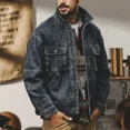 thumbnail image 5 of Chaqueta vaquera para hombre, otoño, vintage, cargo, a bordo, japonesa, retro, de alta calidad, abrigo vaquero para hombre, una pieza, estética coreana, lujo, 5 of 5
