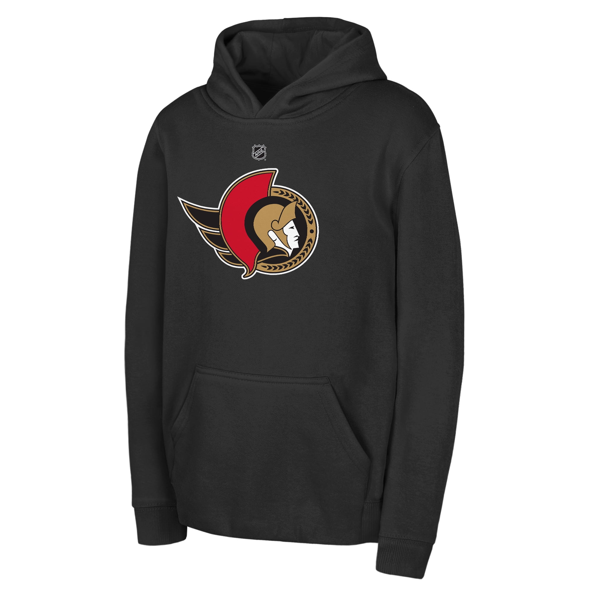 Youth Outerstuff-Black Ottawa Senators Primary Logo Pullover Hoodie