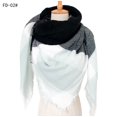 thumbnail image 1 of Bufanda cuadrada de doble cara para mujer, chal de Cachemira de rejilla grande, amarillo y gris, otoño e invierno, nuevo Fivean unisex, 1 of 2