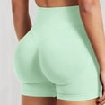 thumbnail image 6 of felwors Seamless Biker Shorts High Waisted Tummy Control Scrunch Workout Yoga Running Light Green for Size M, 6 of 8