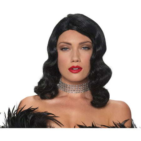 Black Femme Fatale Wig Adult Halloween Accessory