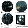 thumbnail image 3 of Designart "Landscape Of Cinematic Mystery Castles" Abstract Landscape Floater Framed Canvas Wall Art, 3 of 5