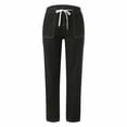 thumbnail image 4 of Cargo Yoga Pants for Women Plus Size High Waist Wide Leg Lounge Trousers Bootcut Flare Yoga Pant with Multi Pockets, 4 of 7